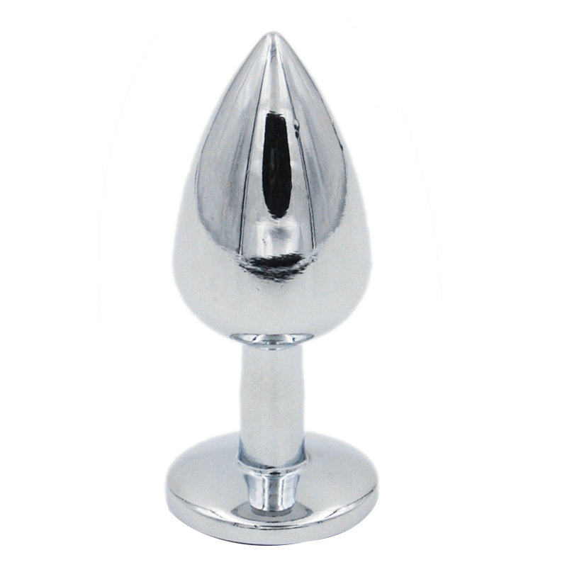 Stainless Steel Metal Anal Embolism G Point Rear Court Toy Silver Color Small Female Anal Plug Sex Toys