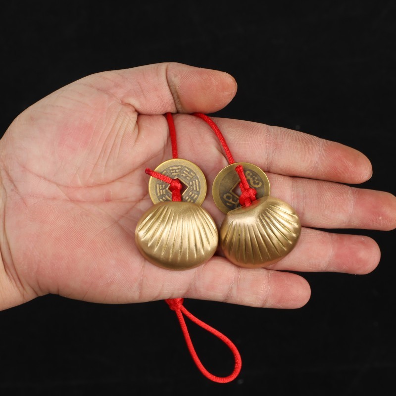 Fortune Telling Divination Cup, Spirit Divination Cup, Brass Taoist Ritual Tool, Ox Horn Divination Cup, Shell Holy Cup Ornament