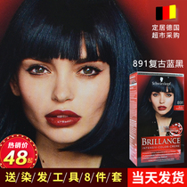 German original schwarzecourn blue black 891 magic color Briliance own hair cream hair dye at home