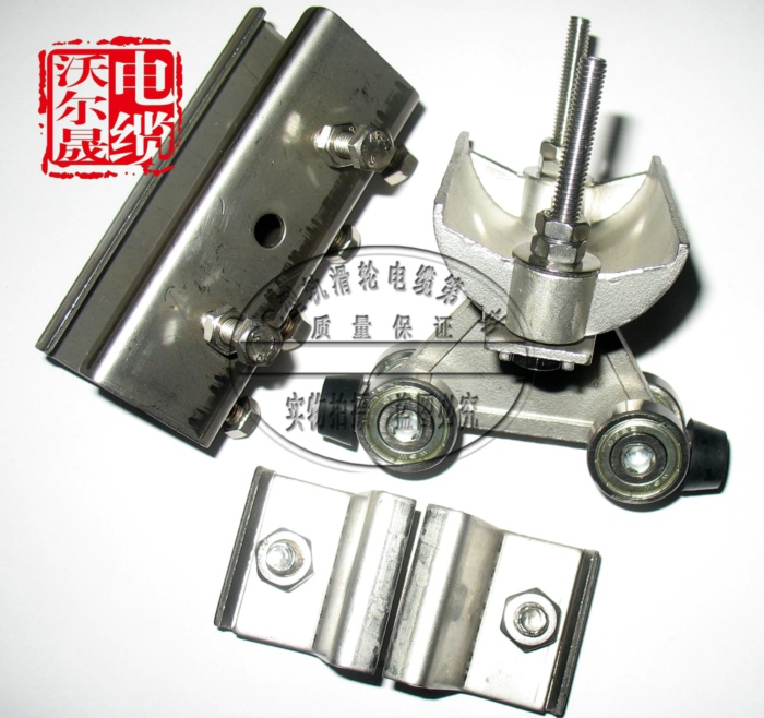 Suspension Wire Tackle C Type Rail Wagon Pulley Flat Wire Pulley 304 Stainless Steel Overhead Crane Cable Pulley