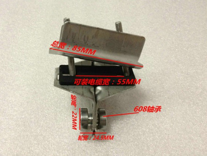 Electroplating Equipment Accessories Flat Wire Pulley Stainless Steel Pulley Crane Pulley C Type Rail Suspension Wire Car Paparazzi