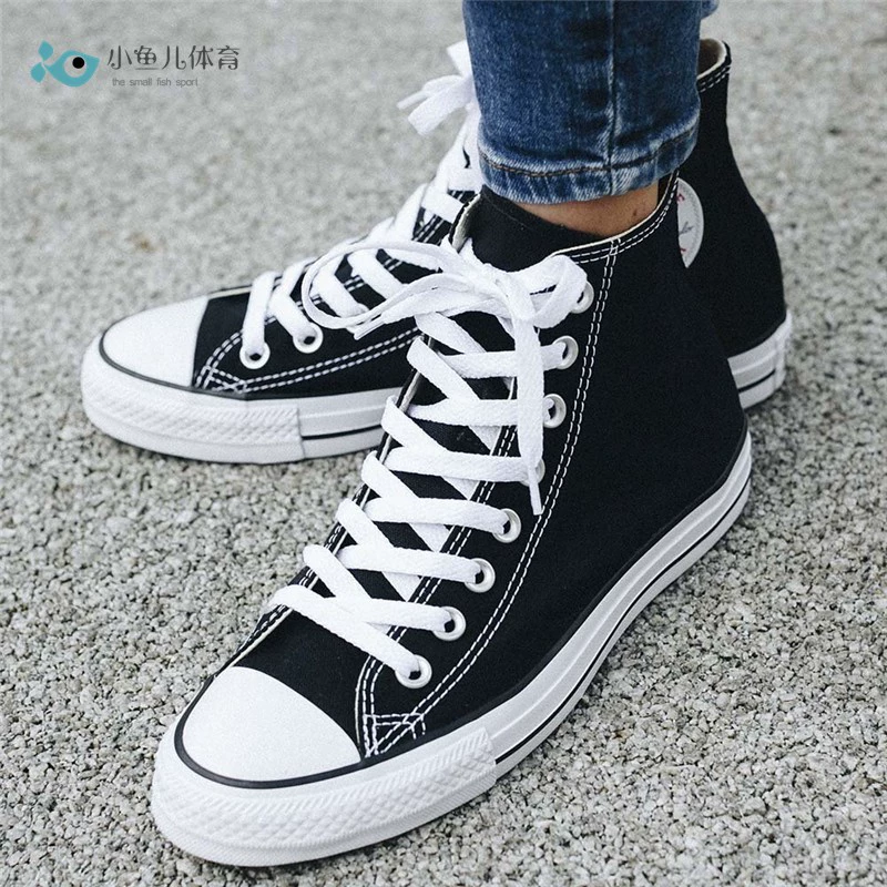 Converse Converse ALL STAR cổ điển nam và nữ giày vải đen cao cấp M9160C / 101010C - Plimsolls