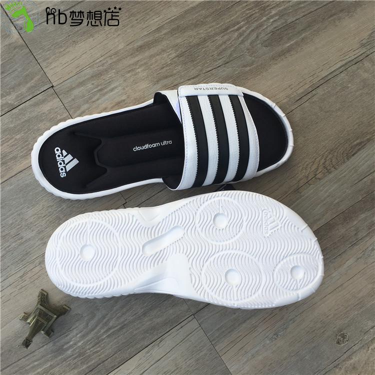 Authentic Amoy Chính hãng siêu sao Adidas 3G Dép thể thao mềm Adidas G61951 dép da nam cao cấp