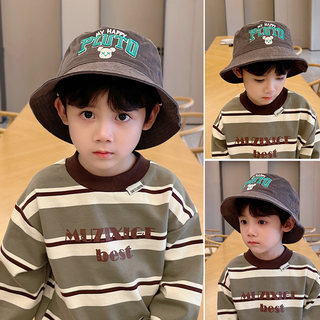 Children's Hats, Autumn and Winter Styles, Boys' Fisherman Hats, Girls' Autumn Sun Protection Sun Hats, Large Brim Windproof Baby Hats