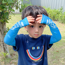 Child Ice Cuff Sunscreen Baby Ice Silk Cuff Summer Girl UV-proof Cute Thin male Child Cuff