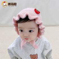 Baby hat Children Baby Princess cute newborn wool hat autumn and winter 2020 new knitted hat thickened winter