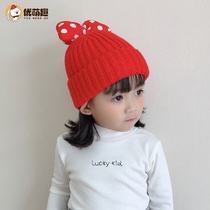 Baby girl hat cute super cute 2020 new autumn and winter childrens wool hat winter warm Princess Korean version of tide hat