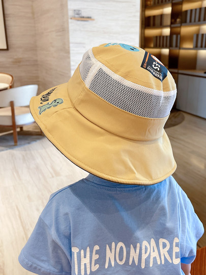 Children's sun hat baby summer thin hat boy anti-UV fisherman hat girl sun protection hat sun hat