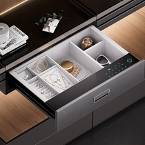 Password drawer drawer-type safe home small wardrobe password drawer embedded safe office fingerprint