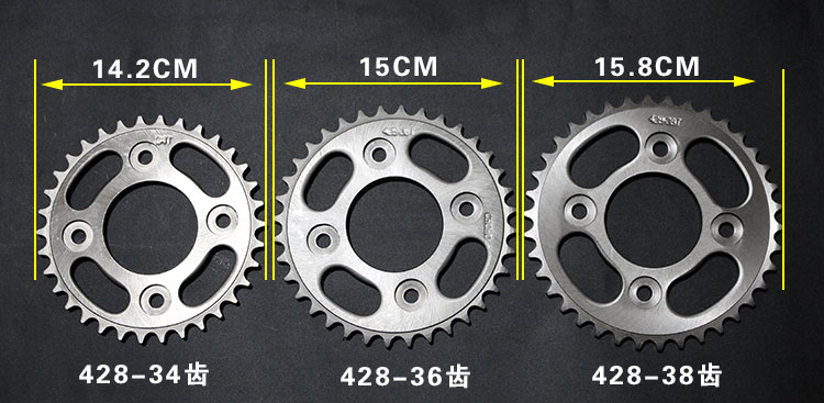 Bạc nhỏ quái vật YG150-23 bộ bánh xe xích YG200-3 bánh xích nhỏ tăng tốc bánh xe tiết kiệm nhiên liệu - Xe máy Gears giá nhông xích xe máy honda