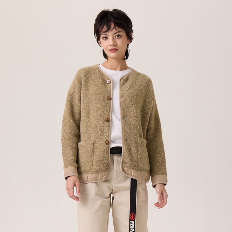 Men's and Women's Autumn and Winter Merino Wool Thickened Warm Fleece Jacket, Merino Outdoor Casual Cardigan Jacket