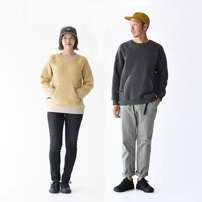 Men's and women's lamb wool lamb wool winter thickened fleece thick cotton T warm casual jacket fleece pullover