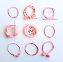 Korean sweet hair accessories Headdress simple set Hair ring Hair rope tie hair band 9-piece set 