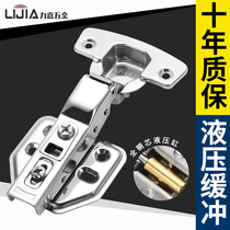 Damping buffer hydraulic hinge Invisible wardrobe door Cabinet door hinge 304 stainless steel straight curved hinge removable