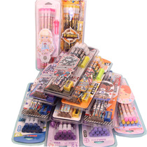Primary school students a variety of cartoon original wooden pencil kindergarten triangle hexagonal round pen with rubber pencil
