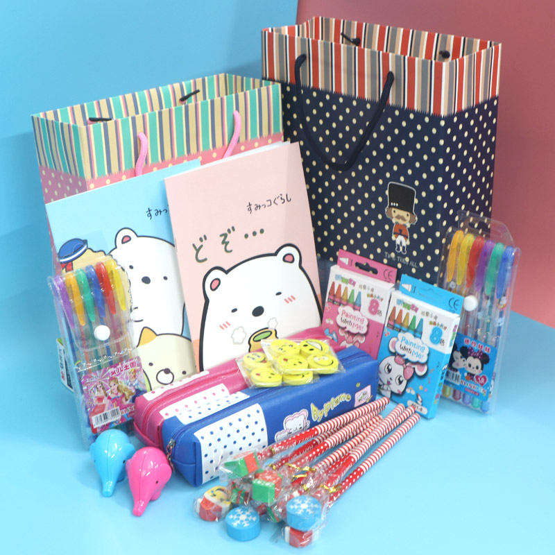 Stationery Suit Elementary School Students Children Study Supplies Gift Gift Box Gift Box Gift Bag Kit Prize Gift Package for men and women