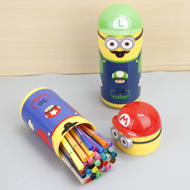 Kindergarten painting watercolor pen 12 colors 18color 24 color 36 color cute cartoon tube packaging Primary School students painting stationery