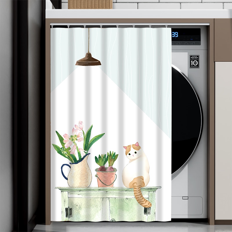 Sunshade Curtain for Drum Washing Machine, Balcony Sink, Cabinet, Waterproof Sunshade, Velcro Door Curtain, Sunshade Cover