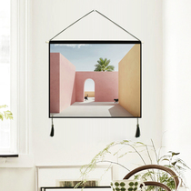 Morandi architectural fabric hanging painting Meter box occlusion cover cloth Wall decoration painting hanging cloth background cloth to map customization