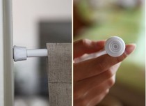 Door curtain rod Curtain rod Shower curtain rod Iron white telescopic rod multi-size optional) Simple