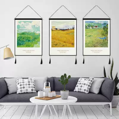 Literary oil painting tapestry wall decoration painting background cloth bedside hanging cloth rental room cloth art hanging painting