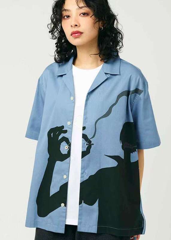 Japanese Trendy Brand g Brand Collaboration with Shueisha One Piece Offset Printing Summer Thin Cuban Collar Short-Sleeved Shirt for Men and Women