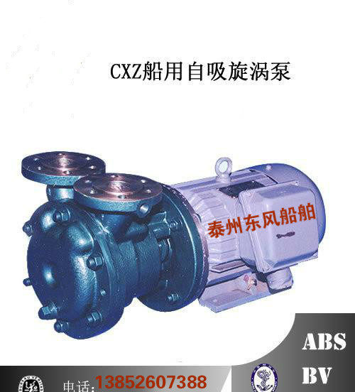 Marine CXZ series self-priming vortex pump 32CXZ-40 Horizontal vortex pump 32CXZ-25 CCS ship inspection