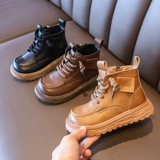 Martens, детские демисезонные ботинки для мальчиков в английском стиле для отдыха, в британском стиле, средней длины