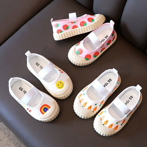 Милые туфли, тканевые детские кроссовки для отдыха, 2023, в корейском стиле, на резинке