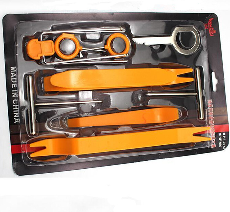 Automotive door board DVD navigation audio CD dismantling tool prying rod interior modified pryboard combination 12 sets