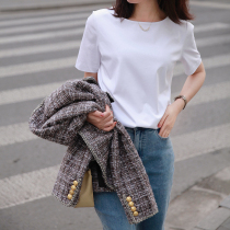 Zhao Yi Classic return - type good - looking long - fluff liquid ammonia process comfortable and slim weight T - shirt