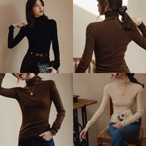 Zhao Tan style is not the same as the base-dyed wool cashmere OTW back decoration turtleneck worsted sweater