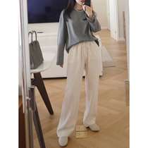 Zhao Jianjia Summer Pants Comfortable Sun Protection Tall and Slim Drawstring Linen Straight Casual Pants