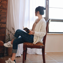 Zhao style drifting over a cloud Yili yarn soft cotton circle knitted fragrant wind loose cardigan