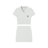 Showamiu/Guar Bear Academy Academy, вышитая мода Short Set Women's Summer Designer Girl Heart