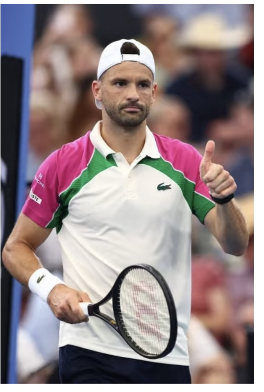 In-Stock French Crocodile Tennis Shirt 25 Australian Open Dimitrov Same Style Short-Sleeve Polo Shirt Dimitrov Feis
