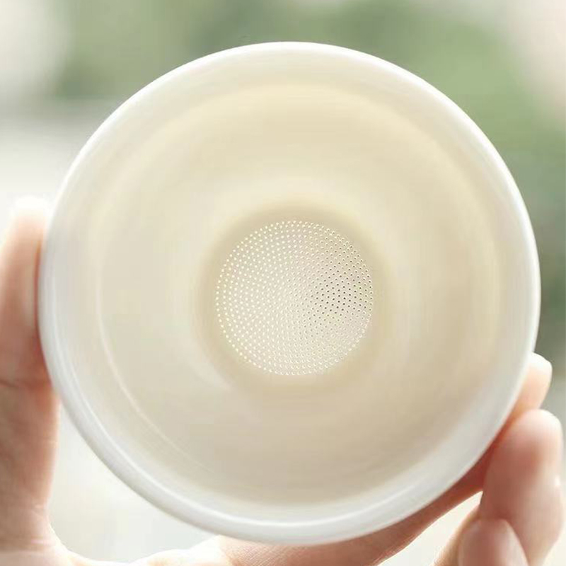 Ceramic Tea Leak Tea Leaf filter Ivory White Filter Tea Instrumental Kutian Tea Accessories Tea Tea Septal Justice Cup Filter