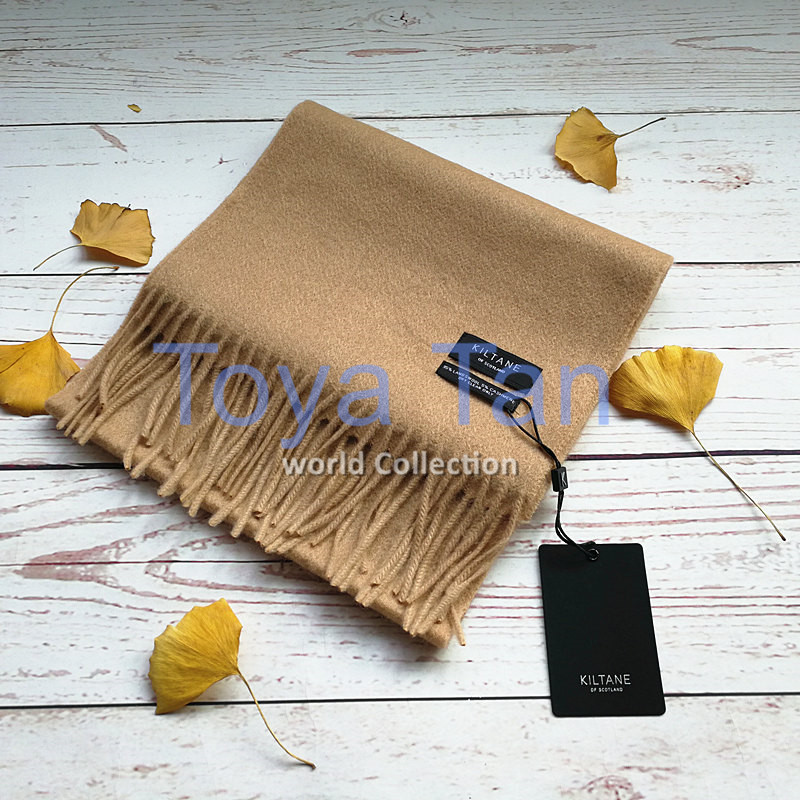 包邮现货英国苏格兰羊毛羊绒围巾百年经典格纹