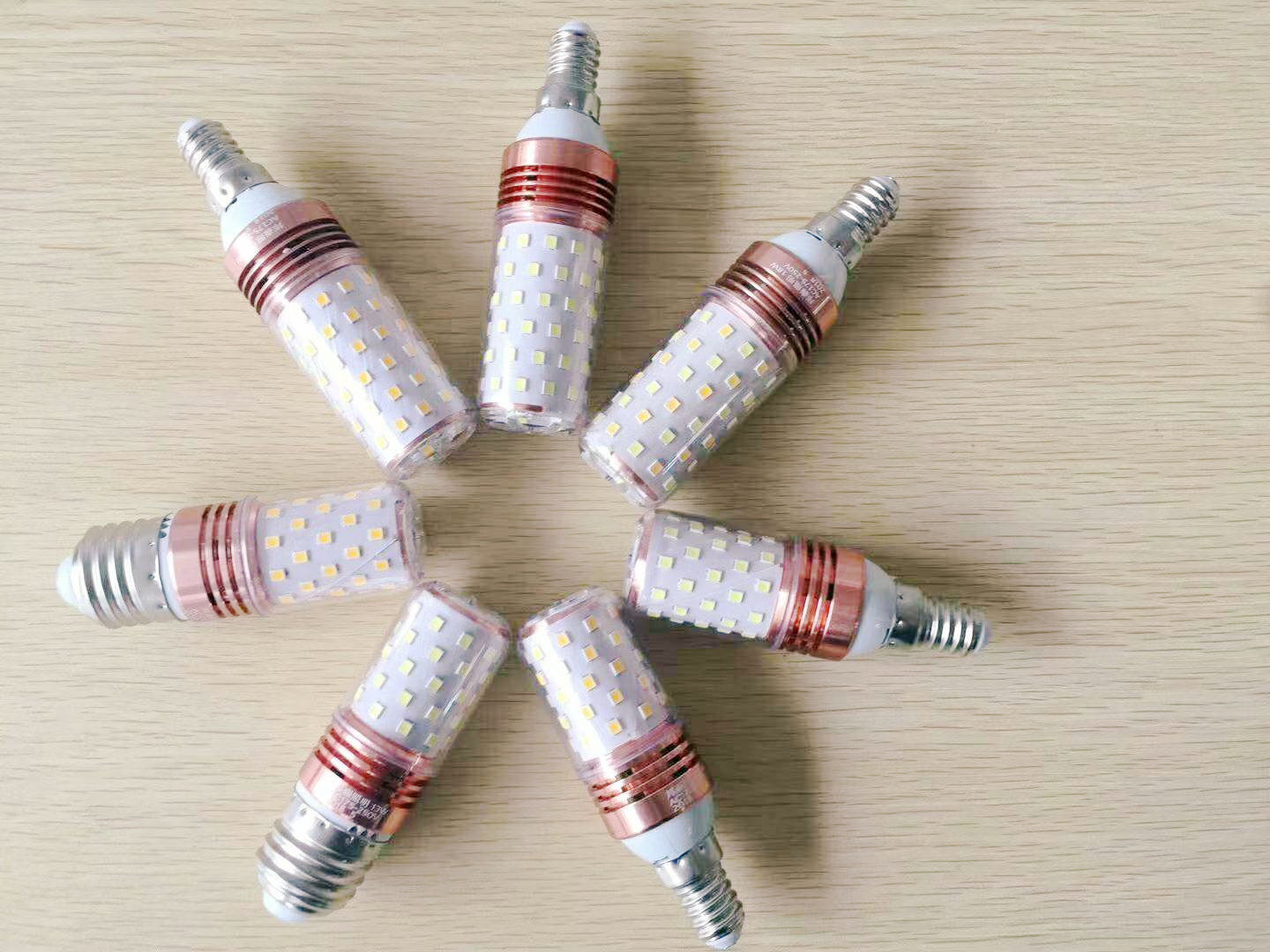 Light head strong e27led bulb energy-saving led lighting small head screw mouth candle bulb e14 corn lamp household super bright