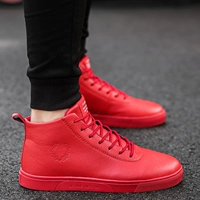 Mùa thu và mùa đông Giày thủy triều đỏ cao giúp giày thể thao Phiên bản Hàn Quốc của xu hướng giày vải nhỏ màu trắng nhỏ màu đen Giày nam mùa đông giầy thể thao nam