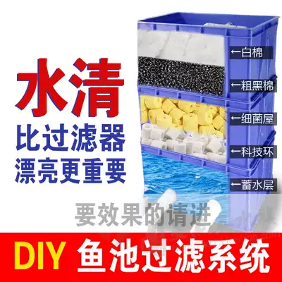 Diy淨水循環系統魚池過濾器錦鯉週轉箱魚缸過濾箱自制室外大設備