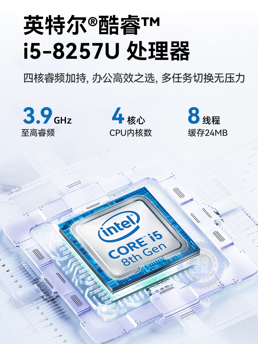I5 Mini Host Computer 8257U for Home Use, Win11, Office and Gaming, Super Cost-Effective Mini Computer, 4K Dual Display, Barebone System