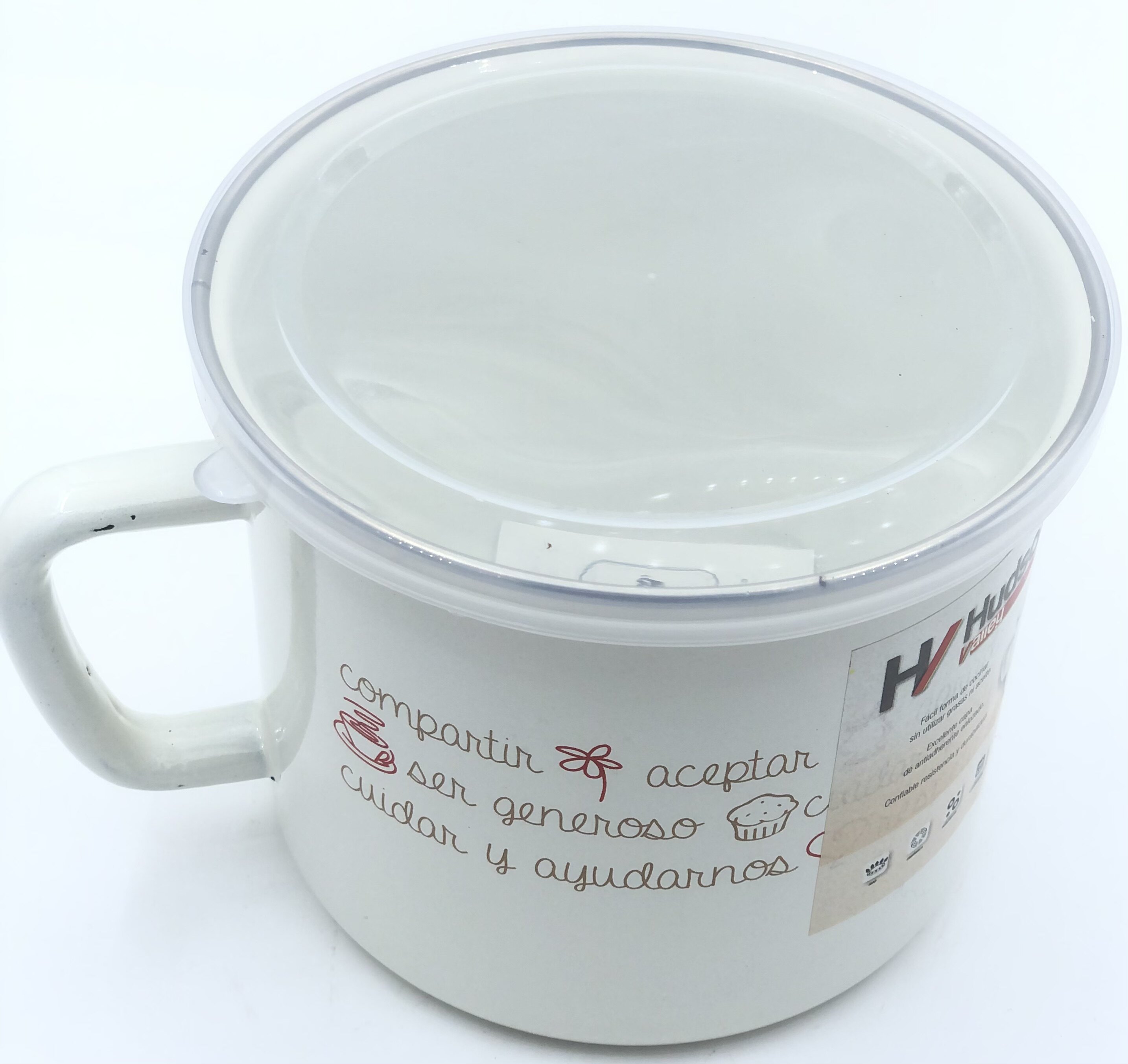 Enamel Enamel Cup Nostalgic Extra-large Capacity Tea cylinder retro-thickening with lid office cup Bubble-office cup can be heated