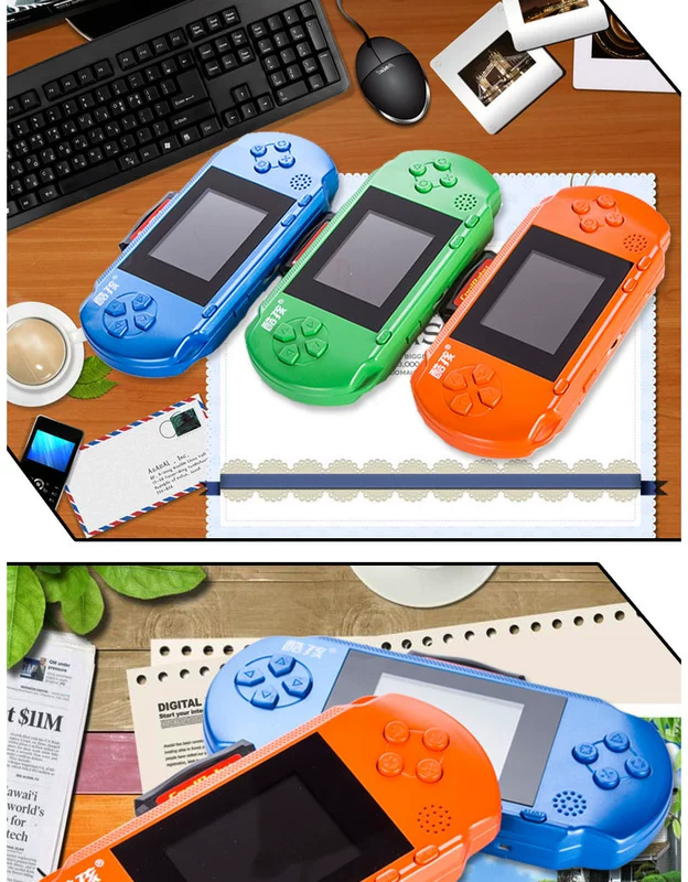 Trẻ em mát mẻ cầm tay trò chơi máy câu đố của trẻ em Contra tetris máy FC hoài cổ-bit game console cầm tay máy chơi game x12