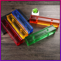 Hot-melt perforated pickling colored long jade sand frosted glass brick transparent square glass crystal brick light-transmitting sandblasting