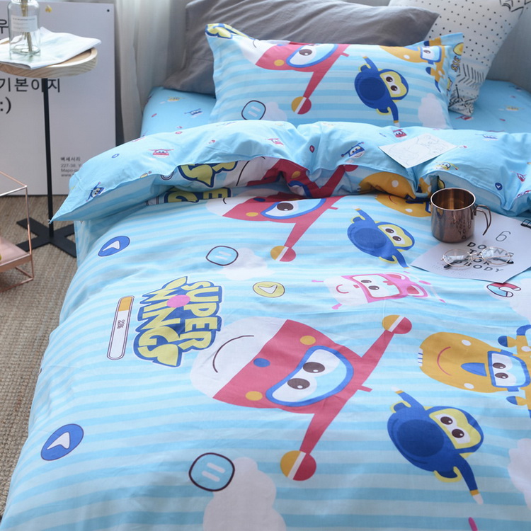 Super Fly Man Trẻ em Bộ đồ giường trẻ gói Bedding phim hoạt hình và các sản phẩm bông vườn ươm giường cũi - Bộ đồ giường trẻ em chăn ga gối đệm cho bé gái	