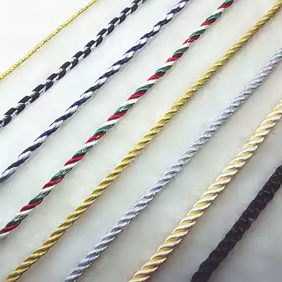 Bacaihui Newline two-color round twist silk clip gold decorative bundle diy handmade material gold and silver nylon hand rope