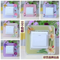  Three switches wall stickers protective covers resin socket panels luxurious and simple household switch covers