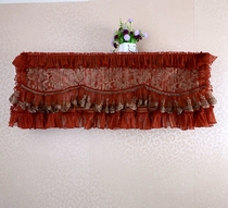 Bowen fabric brand high-grade European lace hanging air conditioning cover hanging air conditioning cover dust cover phoenix tail embroidery Red