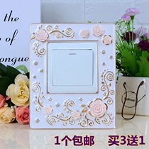  European-style creative switch protective cover Modern simple switch sticker decoration cover Wall sticker living room bedroom socket switch cover